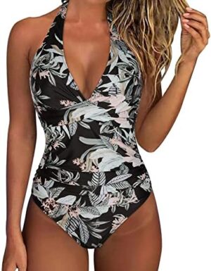 🌸.Monokini con control de abdomen halter MOD:XL638