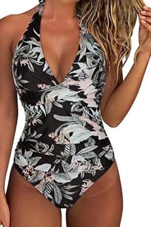 🌸.Monokini con control de abdomen halter MOD:XL638