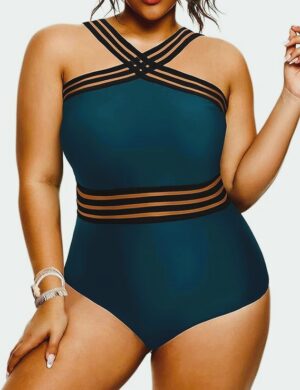 🌸.Monokini con transparencia MOD:2XL642