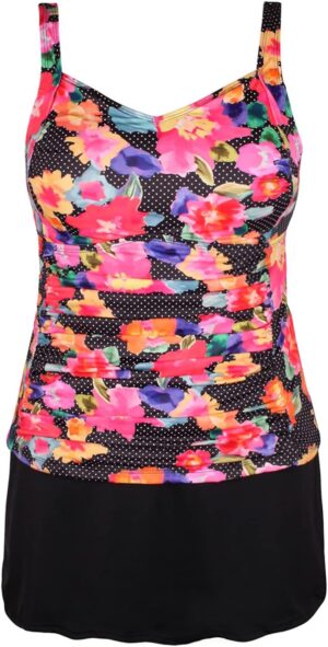 🌸.Tankini falda bottom con control de abdomen MOD:2XL615 - Imagen 3