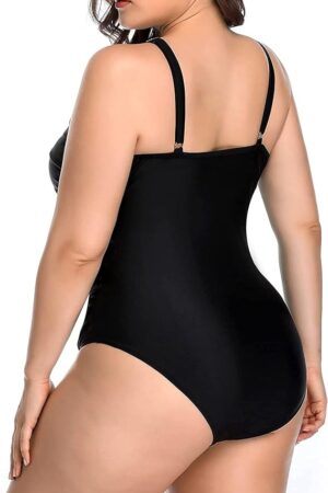 🌸.Monokini con control de abdomen con transparencia MOD:2XL627