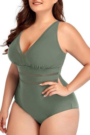 🌸.Monokini con transparencia tejida MOD:2XL635