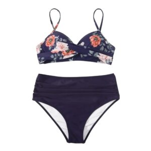 🌸Bikini .tiro alto con control de abdomen lazo crisscross MOD:2XL666 - Imagen 4