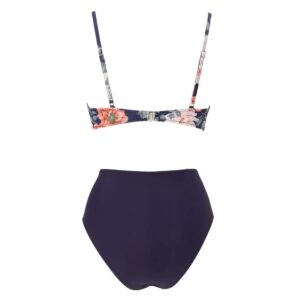 🌸Bikini .tiro alto con control de abdomen lazo crisscross MOD:2XL666 - Imagen 5