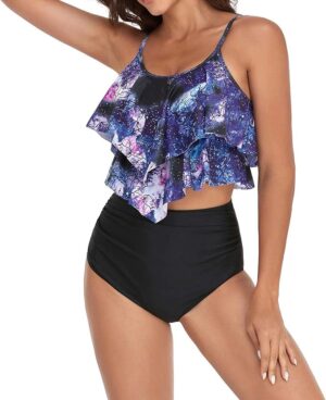 🌸Bikini .tiro alto con control de abdomen con volantes MOD:2XL674 - Imagen 6