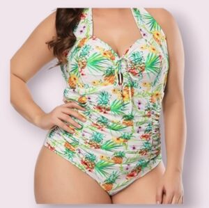 🌸.Monokini con control de abdomen halter MOD:3XL28