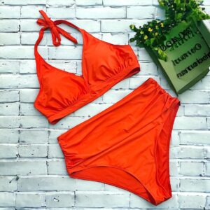 🌸Bikini .tiro alto con control de abdomen halter MOD:3XL315