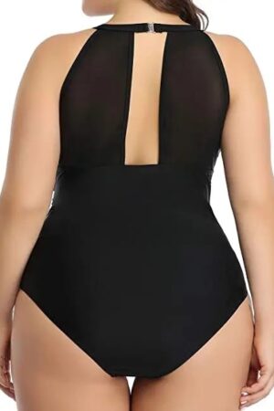 🌸.Monokini con control de abdomen con transparencia MOD:3XL342