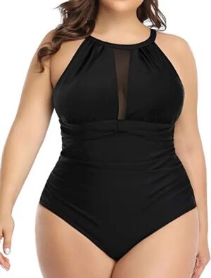 🌸.Monokini con control de abdomen con transparencia MOD:3XL342 - Imagen 3