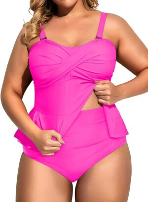 🌸 .Tankini bottom con control de abdomen con volantes MOD:3XL346 - Imagen 3