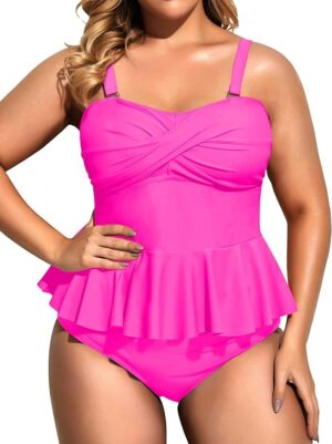 🌸 .Tankini bottom con control de abdomen con volantes MOD:3XL346 - Imagen 4