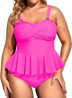 🌸 .Tankini bottom con control de abdomen con volantes MOD:3XL346 - Imagen 5