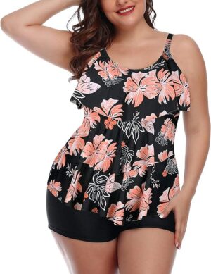 🌸 .Tankini short con volantes MOD:3XL349