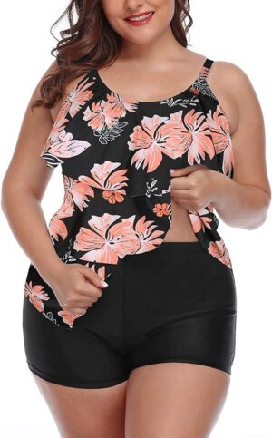 🌸 .Tankini short con volantes MOD:3XL349 - Imagen 5