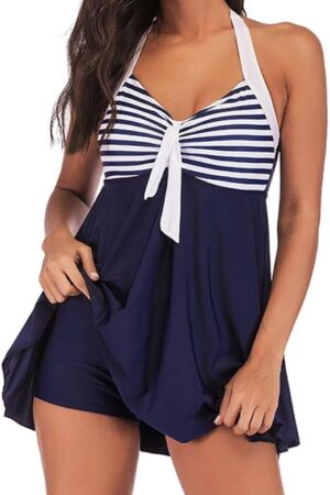 🌸.Swimdress short monokini halter MOD:3XL353