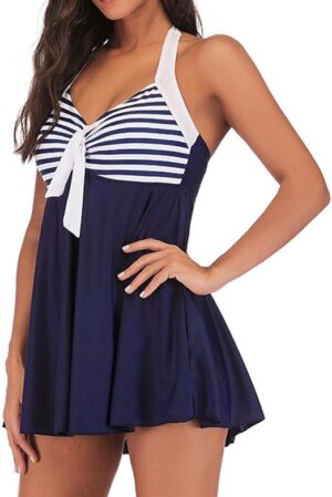 🌸.Swimdress short monokini halter MOD:3XL353 - Imagen 3