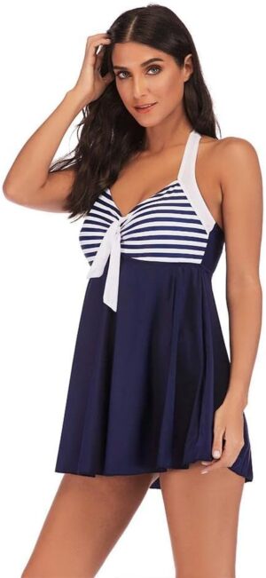 🌸.Swimdress short monokini halter MOD:3XL353 - Imagen 4