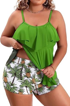 🌸  .Tankini Short con volantes MOD:5XL303 - Imagen 4