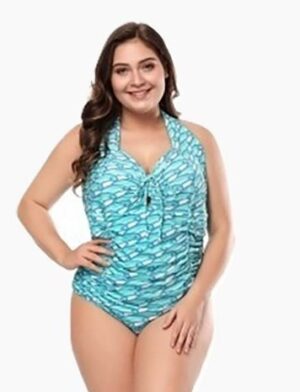 🌸.Monokini con control de abdomen halter MOD:5XL8