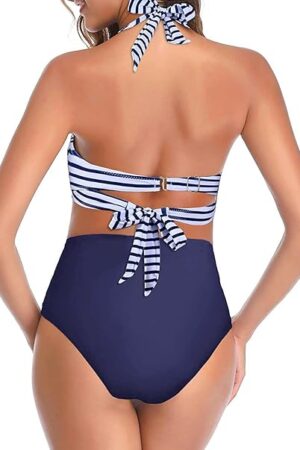 🌸Bikini tiro alto con control de abdomen halter MOD:G780