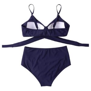 🌸Bikini tiro alto con control de abdomen criss cross MOD:M819 - Imagen 4