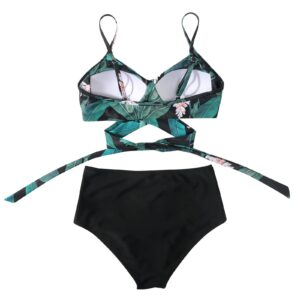 🌸Bikini tiro alto con control de abdomen criss cross MOD:M821 - Imagen 2