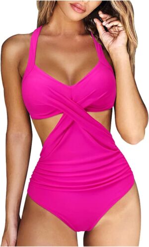 🌸.Monokini con control de abdomen ahuecado MOD:F-XL694