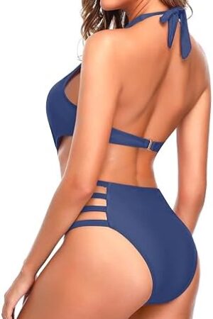 🌸.Monokini ahuecado lateral halter MOD:XL696