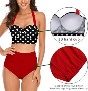 🌸Bikini .tiro alto con control de abdomen con varilla halter MOD:2XL678 - Imagen 4