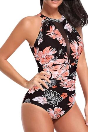 🌸Monokini con control de abdomen con transparencia MOD:G796