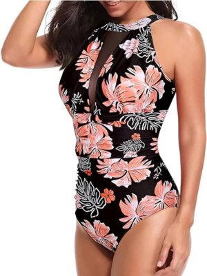 🌸Monokini con control de abdomen con transparencia MOD:G796 - Imagen 3