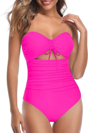 🌸Monokini con control de abdomen ahuecado central anudado MOD:G799 - Imagen 3