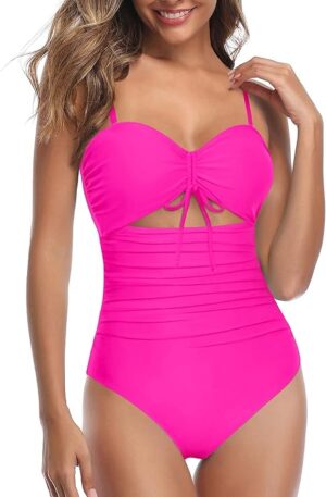 🌸Monokini con control de abdomen ahuecado central anudado MOD:G799 - Imagen 5