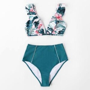 🌸Bikini tiro alto con volantes MOD:G815 - Imagen 3