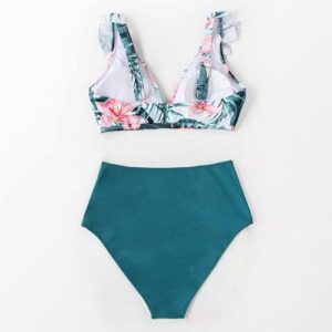 🌸Bikini tiro alto con volantes MOD:G815 - Imagen 4