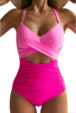 🌸Monokini con control de abdomen ahuecado central MOD:G817 - Imagen 4