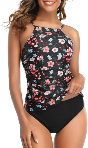 🌸Tankini bottom con control de abdomen escote recto MOD:G823 - Imagen 5