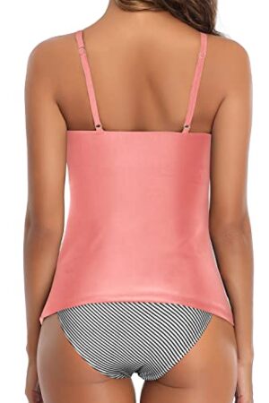 🌸Tankini bottom con control de abdomen escote recto MOD:G825