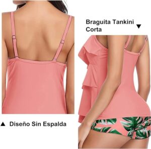 🌸Tankini Short con volantes MOD:G837 - Imagen 4