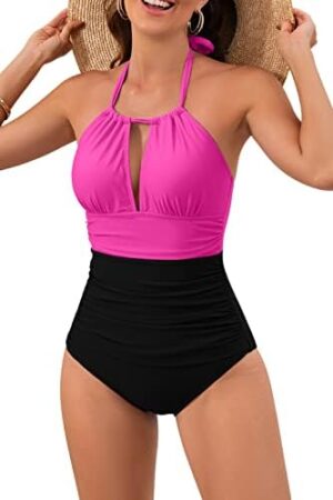 🌸Monokini con control de abdomen halter tm MOD:G854 - Imagen 4