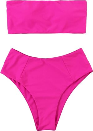 🌸Bikini tiro alto strapless MOD:G864 - Imagen 3