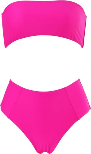 🌸Bikini tiro alto strapless MOD:G864 - Imagen 6