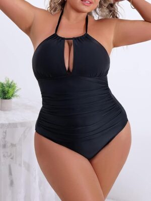 🌸.Monokini con control de abdomen halter MOD:AS-XL454