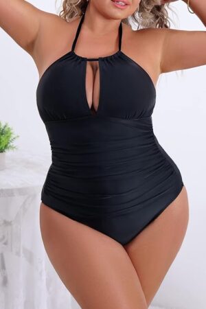 🌸.Monokini con control de abdomen halter MOD:AS-XL454