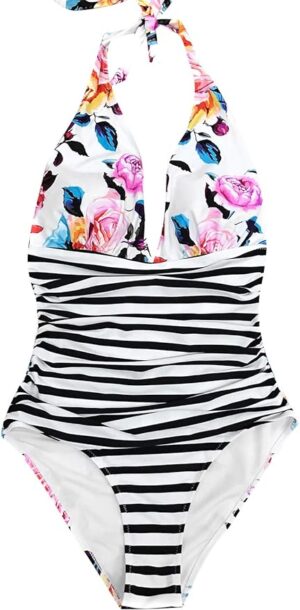 🌸.Monokini con control de abdomen halter MOD:XL712 - Imagen 5