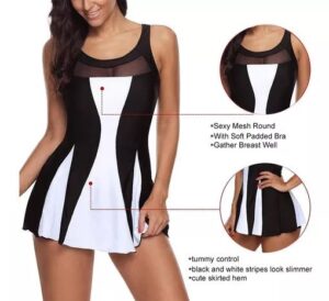 🌸.Swimdress monokini short con transparencia MOD:XL714 - Imagen 5