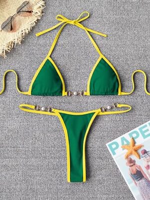 🌸Bikini Brasileño halter acanalado MOD:XL727 - Imagen 8