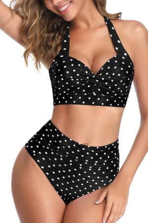 🌸Bikini .tiro alto con control de abdomen halter MOD:XL735