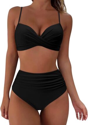 🌸Bikini .tiro alto con control de abdomen MOD:XL736