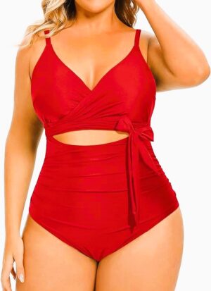 🌸.Monokini con control de abdomen con lazo largo MOD:XL741